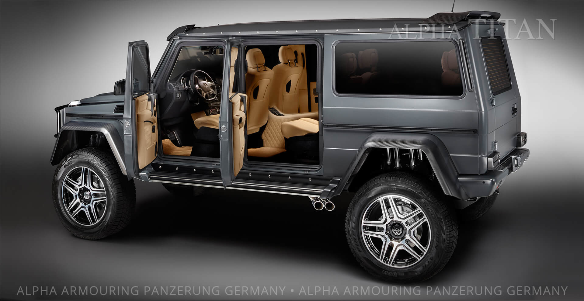 The new ALPHA TITAN the ultimate armoured luxury off-road limousine